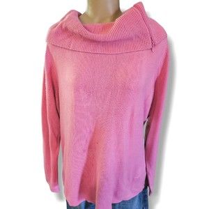 Designers Originals Luxeon Sz XL Moon Rose Sweater Cowl Neck W/ Zipper NWT.  Wt2